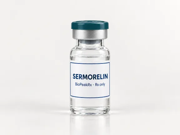 Sermorelin vial — BioPeakRx, prescription only